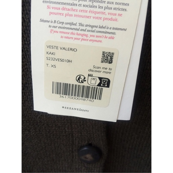 NWT SEZANE VALERIO JACKET CARDIGAN
KHAKI - Picture 7 of 14